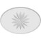 Ekena Millwork Standard Dalton Flower Rosette With Beveled Edge, 8"W x 5 1/4"H x 3/4"P ROSP080X053X075DAL10 - alternate 3